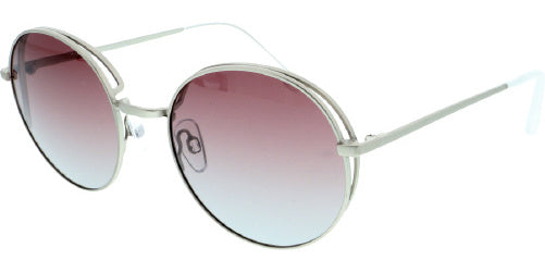 H.i.s Zonnebril gepolariseerd panto dames cat.2. zilver roze