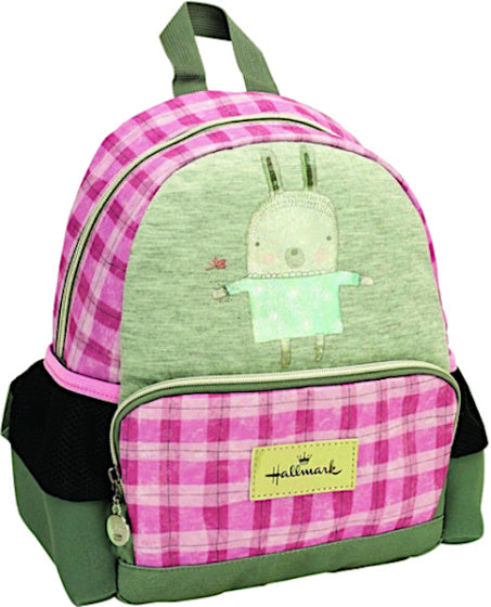 Hallmark Nordic Bunny rugzak junior 11 x 25 x 31 cm grijs roze