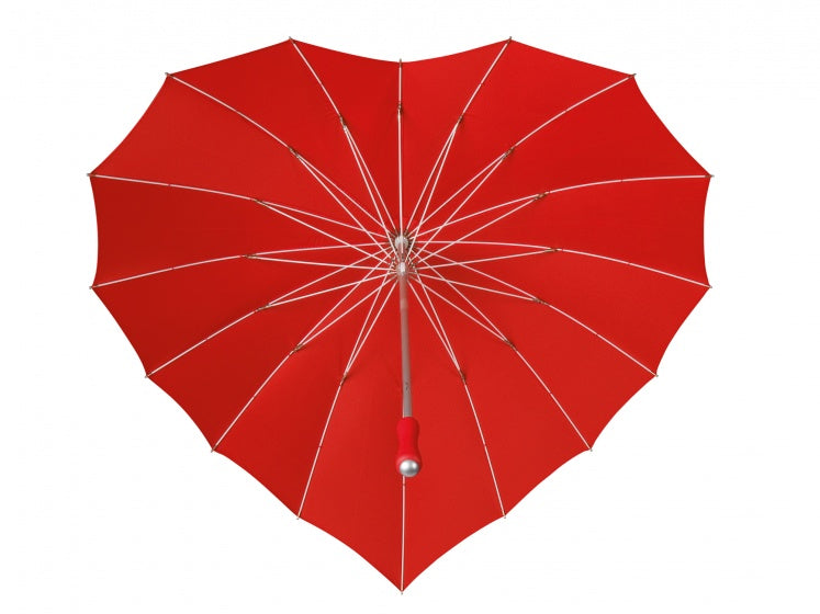 Falcone Paraplu hartvormig 110 cm polyester rood