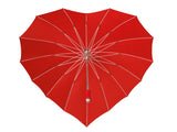 Falcone Paraplu hartvormig 110 cm polyester rood