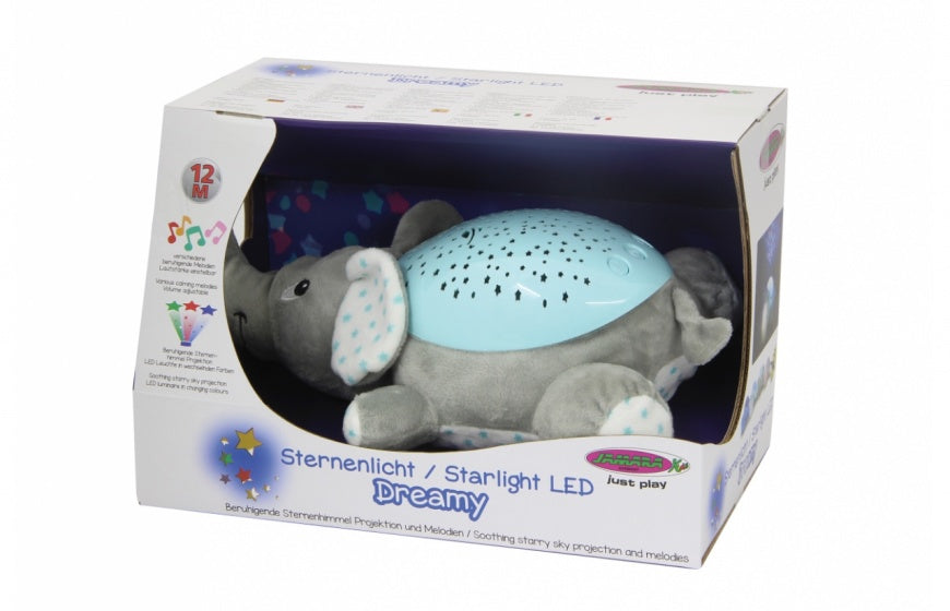 Jamara Dreamy Elephant nachtlamp led 32 cm grijs blauw