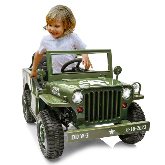 Jamara Willys MB Jeep 12V accuvoertuig legergroen