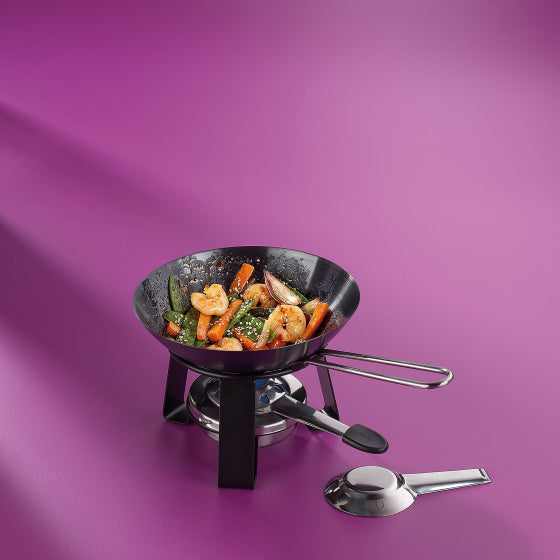Kela Joy mini wok met rechaud Ø 18 cm zwart
