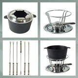 Kela Comore fondueset 800 ml 11-delig zwart