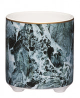 Kitchencraft Bloempot 10 x 5 cm keramiek blauw