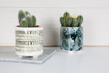 Kitchencraft Bloempot 10 x 5 cm keramiek blauw