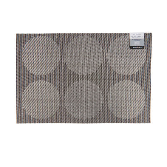 Kitchencraft Placemat 30 x 45 cm PVC polyester zilvergrijs