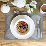 Kitchencraft Placemat 30 x 45 cm PVC polyester zilvergrijs