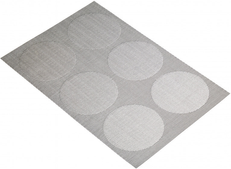 Kitchencraft Placemat 30 x 45 cm PVC polyester zilvergrijs