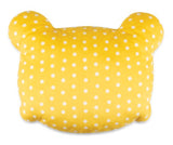 Lemon ribbon Kussen junior 35 cm polyester wit geel