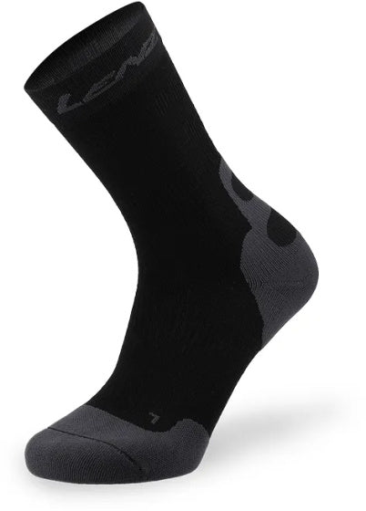 Lenz Sokken Compression 7.0 Mid merinowol zwart maat 35-38