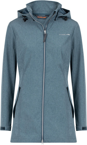 Life line Harper softshell parka dames blauwgrijs maat 42