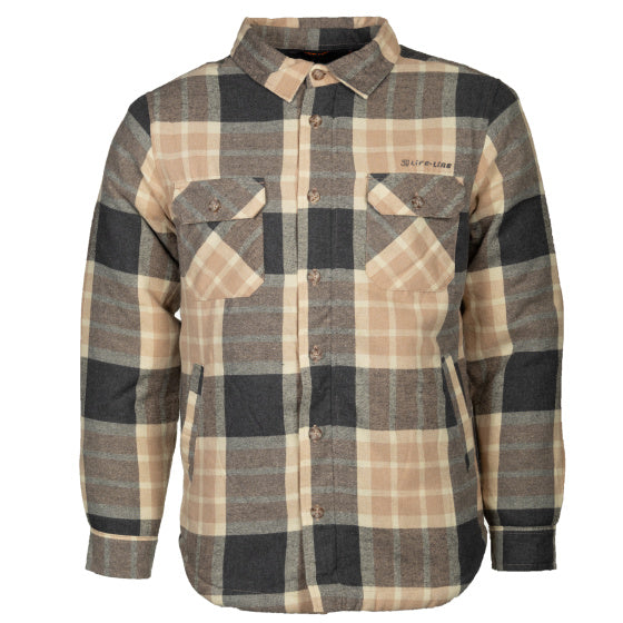Life line Jervis Padded Flannel Shirt heren beige maat 3XL