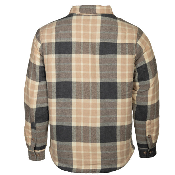 Life line Jervis Padded Flannel Shirt heren beige maat S
