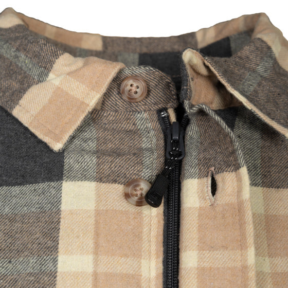 Life line Jervis Padded Flannel Shirt heren beige maat S