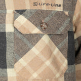 Life line Jervis Padded Flannel Shirt heren beige maat 3XL