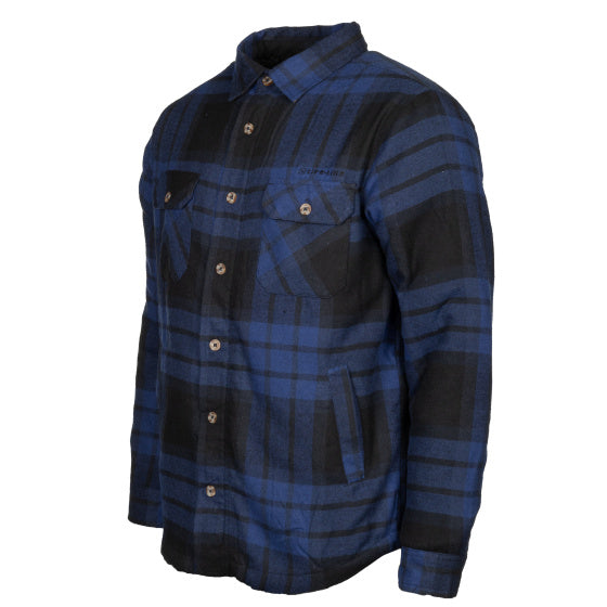 Life line Jervis Padded Flannel Shirt heren blauw zwart maat XXL