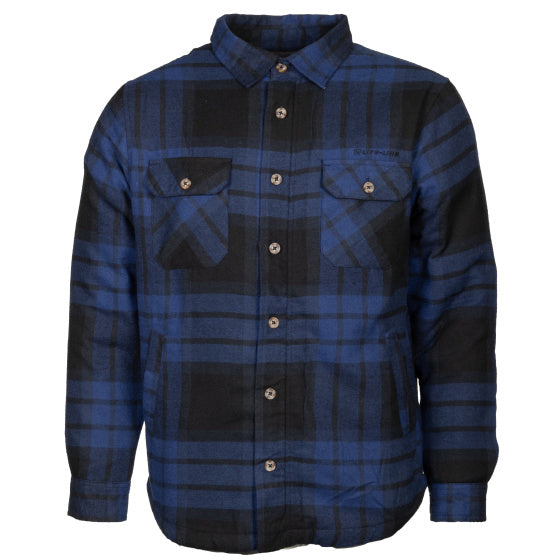 Life line Jervis Padded Flannel Shirt heren blauw zwart maat XXL