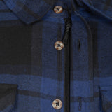 Life line Jervis Padded Flannel Shirt heren blauw zwart maat 3XL