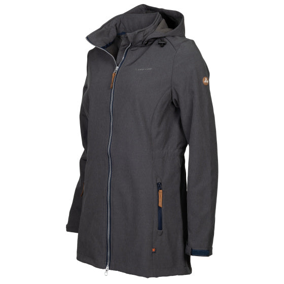 Life line Kya softshell parka dames donkergrijs maat 4XL