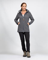 Life line Kya softshell parka dames donkergrijs maat XXL