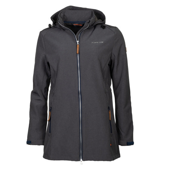 Life line Kya softshell parka dames donkergrijs maat 4XL