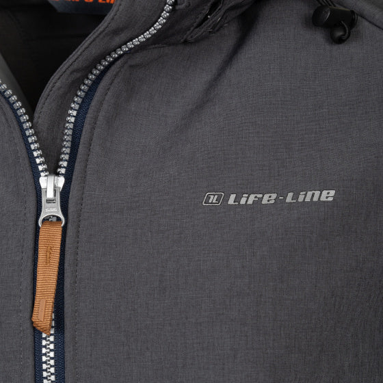 Life line Kya softshell parka dames donkergrijs maat 4XL