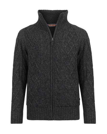 Life line Morgan 2 Morgan knit full zip heren donkergrijs maat 3XL