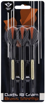 Longfield darts Steeltip Dartpijl Set 18 gram Zwart Donkerrood 3 stuks