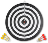 Longfield darts Dubbelzijdig Papieren Dartbord met 6 Dartpijlen