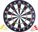 Longfield darts Dubbelzijdig Papieren Dartbord met 6 Dartpijlen