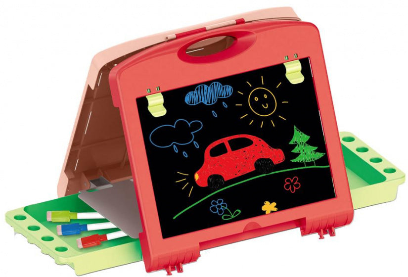 Luna Tekenbord junior 54,5 x 32 x 33,5 cm 40-delig rood roze