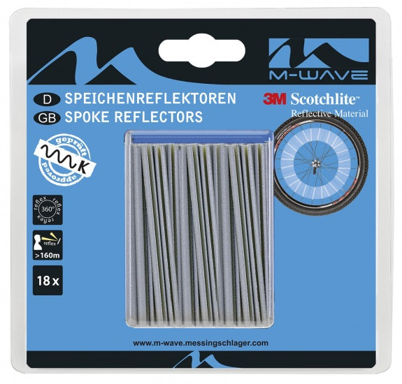 M-Wave Scotchlite Spaakreflectors 18 Stuks