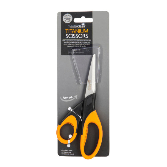 Masterclass Kruidenschaar 20 cm RVS rubber zwart oranje