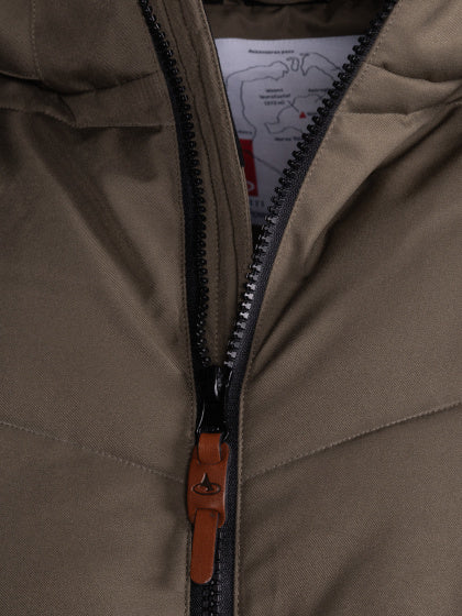 Maupiti Marck II padded winterjas heren grijsbruin maat M