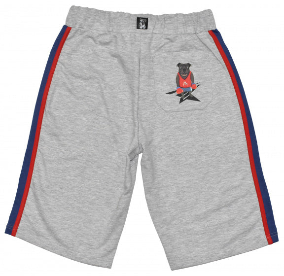 Max buddies Short Vito jongens polykatoen grijs maat 140