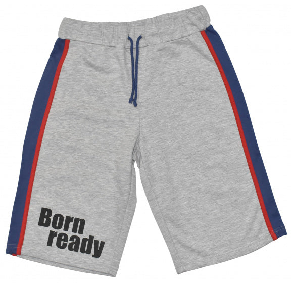 Max buddies Short Vito jongens polykatoen grijs maat 140