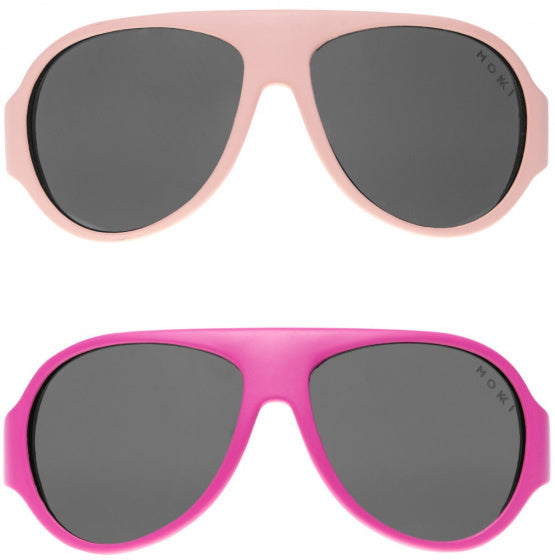 Mokki Click Change kinderzonnebril 2-5 jaar roze 2 stuks
