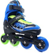 Move Inline skates Fast semi-softboot verstelbaar blauw groen maat 38-41