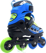 Move Inline skates Fast semi-softboot verstelbaar blauw groen maat 38-41