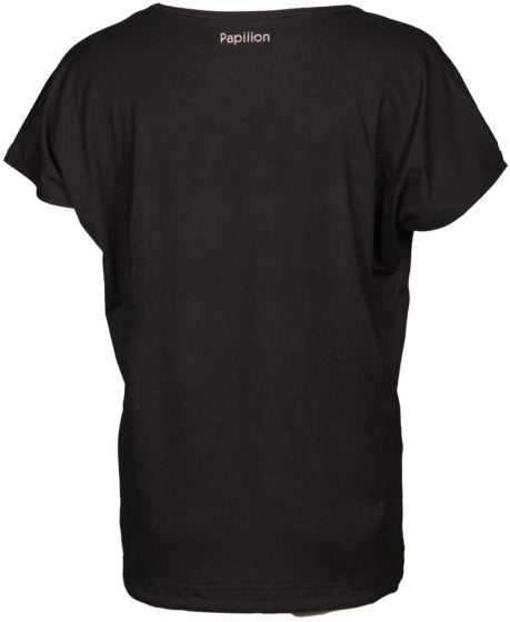 Papillon Loose fit sportshirt ronde hals dames zwart maat M