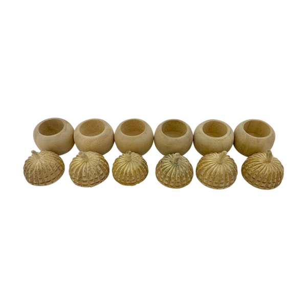 Papoose Toys Papoose Toys Mini Natural Acorn Pot 6pc