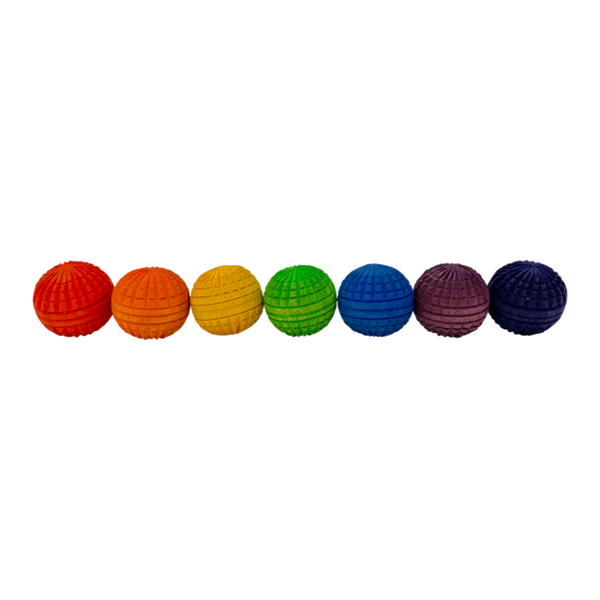 Papoose Toys Papoose Toys Mini Rainbow Acorn Balls 7pc