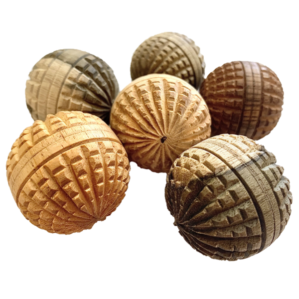 Papoose Toys Papoose Toys Mini WW Acorn Balls 6pc