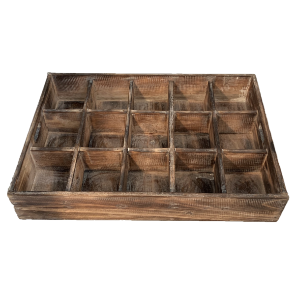 Papoose Toys Papoose Toys Natural Sorting Tray 15 divisions