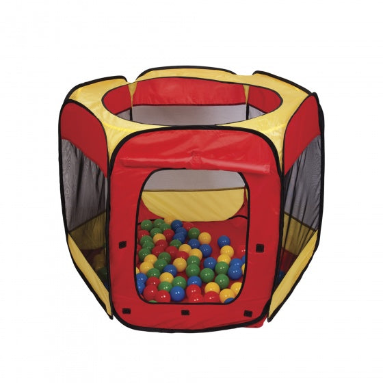 Paradiso toys Speeltent met 100 ballen 100 x 75 cm rood geel