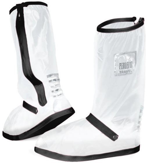 Perletti Overschoenen reflecterend PVC transparant zwart maat 36-39