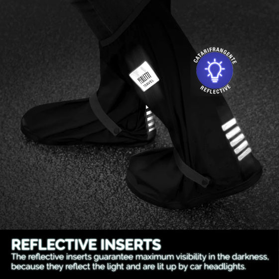 Perletti Overschoenen reflecterend PVC transparant zwart maat 36-39