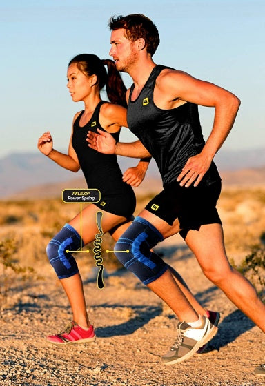 Pflexx Kniebandage Compression unisex blauw per set maat XS