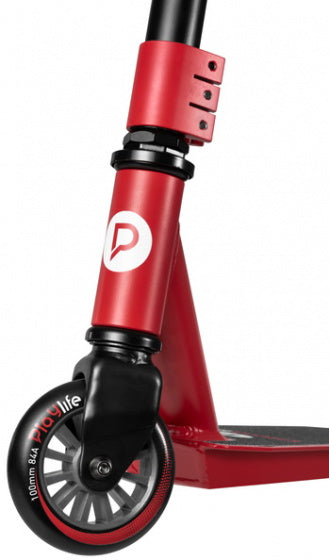 Playlife Stuntstep Kicker Red 82 cm aluminium zwart rood